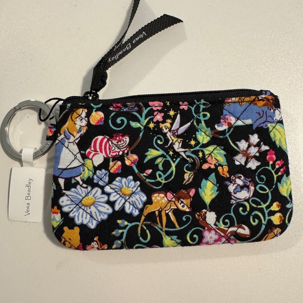 Vera Bradley Zip ID Disney 100 Classics on the Green Tinkerbell